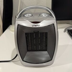 Utopia Silver and Black Space Heater